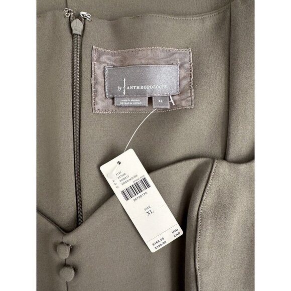 NWT Anthropologie Cecily Fit & Flare Sweetheart Dress XL Moss Green - Picture 6 of 7